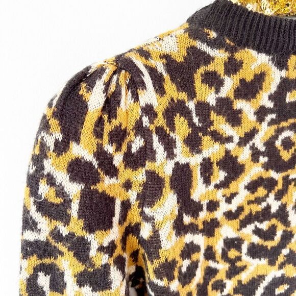 Balloon shoulder leopard sweater - Picture 3 of 3